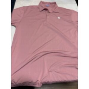 Genteal Pinstripe Polo Golf Shirt Piggy Curry Stripe Logo - XL